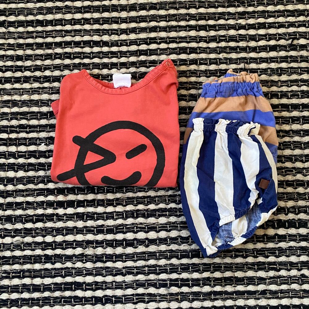🌿Baby Toddler Boys 3P Wynken Wink TShirt Strip Bloomer Set Bundle 1.5Y